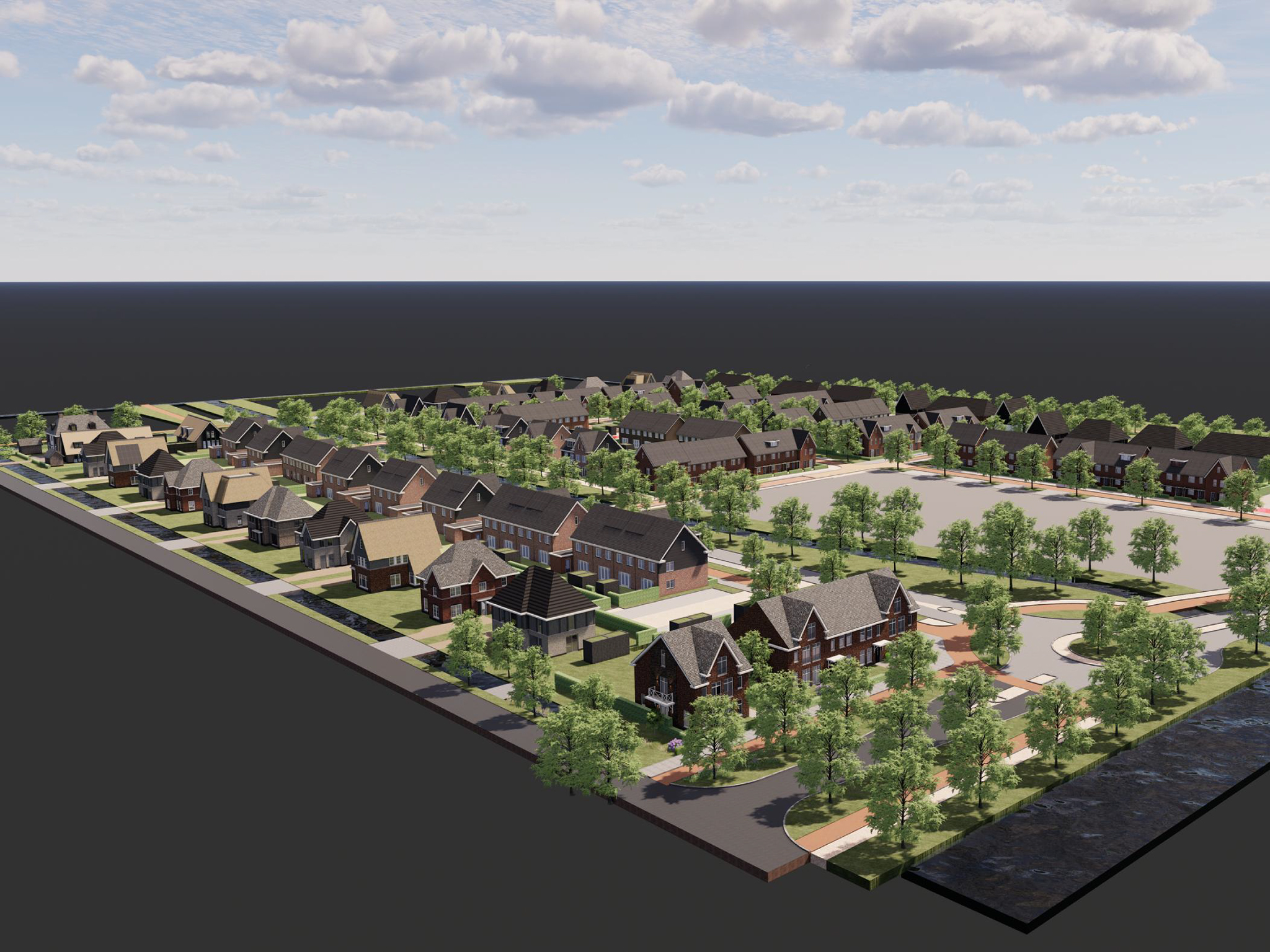 Nieuwbouw Zuyderhoven Schets Fase 3 Vogelvlucht 1536